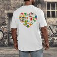 Book Lover Librarian Books Heart Valentine Men's Back Print T-Shirt