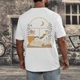 Book Lover Moonlight Reading Scene Night Men's Back Print T-Shirt Book Lover Moonlight Reading Scene Night Men's Back Print T-Shirt