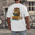Book Lover Owl Reading Bookish Library Read Books Be Kind Men's Back Print T-Shirt Book Lover Owl Reading Bookish Library Read Books Be Kind Men's Back Print T-Shirt