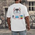 Book Lover Reading Husky Dog Men's Back Print T-Shirt Book Lover Reading Husky Dog Men's Back Print T-Shirt