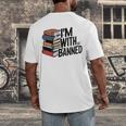 Book Lovers Im With The Banned Books For Reading Librarian Men's Back Print T-Shirt Book Lovers Im With The Banned Books For Reading Librarian Men's Back Print T-Shirt