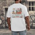 Book Lovers Winter Sleighing Through Stories Tee Premium Tri-Blend Men's Back Print T-Shirt