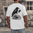 Book Raven Vintage Dark Academia Literature Reading Men's Back Print T-Shirt Book Raven Vintage Dark Academia Literature Reading Men's Back Print T-Shirt