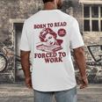 Book Readers Forced To Work Sadness Men's Back Print T-Shirt Book Readers Forced To Work Sadness Men's Back Print T-Shirt