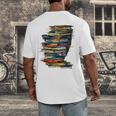 Book Women Graphic Art Colorful Eyes Men's Back Print T-Shirt Book Women Graphic Art Colorful Eyes Men's Back Print T-Shirt
