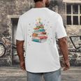 All Booked For Christmas Book Christmas Book Lover Librarian Men's Back Print T-Shirt