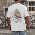 All Booked For Christmas Book Xmas Tree Lights Reading Girly Men's Back Print T-Shirt All Booked For Christmas Book Xmas Tree Lights Reading Girly Men's Back Print T-Shirt
