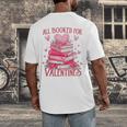 All Booked For Valentine Books Lover Teacher Floral Men's Back Print T-Shirt All Booked For Valentine Books Lover Teacher Floral Men's Back Print T-Shirt