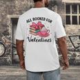 All Booked For Valentine Teacher Valentines Day Book Lover Men's Back Print T-Shirt All Booked For Valentine Teacher Valentines Day Book Lover Men's Back Print T-Shirt