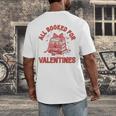 All Booked For Valentines Bow Heart Book Lover Valentine Day Men's Back Print T-Shirt