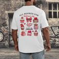 All Booked For Valentine's Day Book Lover Bookworm Bookish Men's Back Print T-Shirt