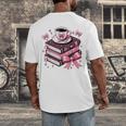 All Booked For Valentine's Teacher Coquette Bow Coffee Book Men's Back Print T-Shirt