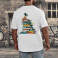 Books Abstract Artist Women Art Painting Books Men's Back Print T-Shirt Books Abstract Artist Women Art Painting Books Men's Back Print T-Shirt
