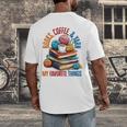 Books Coffee & Yarn Lover My Favorite Things Men's Back Print T-Shirt