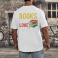 Books Are My Love Language Stack Men's Back Print T-Shirt Books Are My Love Language Stack Men's Back Print T-Shirt