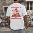 Books Are My Love Language Valentine Book Reading Teacher Men's Back Print T-Shirt Books Are My Love Language Valentine Book Reading Teacher Men's Back Print T-Shirt