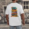 Books Painting Colorful Art Abstract Graphic Books Men's Back Print T-Shirt