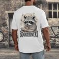 Booktrovert Raccoon Reading And Coffee For Book Lover Men's Back Print T-Shirt