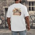 Booktrovert Vintage Wildflowers Books For Book Lovers Men's Back Print T-Shirt