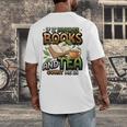 Bookworm If It Involves Books And Tea Lover Reading Premium Tri-Blend Men's Back Print T-Shirt