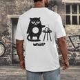 Cat What Humor Introvert Anti-Social Men's Back Print T-Shirt Cat What Humor Introvert Anti-Social Men's Back Print T-Shirt
