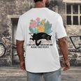 Cat Meme I Like Cats And Books And Maybe Three People Men's Back Print T-Shirt