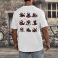 Cat Reading Books Lover Christmas Cat Lover Xmas Men's Back Print T-Shirt