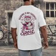 Cat Reading Is My Favorite Sport Retro Book Lover Men's Back Print T-Shirt