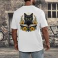 Cat For Women Book Lover Cute Cat And Book Men's Back Print T-Shirt