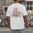 Caution Slippery When Reading Book Reader Men's Back Print T-Shirt