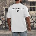 Chapter 25 Book Lovers Readers & Authors 25th Birthday Men's Back Print T-Shirt Chapter 25 Book Lovers Readers & Authors 25th Birthday Men's Back Print T-Shirt
