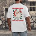 Christmas Bookish He Knows What You'Ve Been Reading Women Men's Back Print T-Shirt