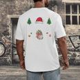 Christmas Tee Most Likely To Read A Book On Christmas Men's Back Print T-Shirt