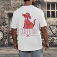 Clifford The Big Red Dog Pink Text With Bow Illustrated Book Men's Back Print T-Shirt Clifford The Big Red Dog Pink Text With Bow Illustrated Book Men's Back Print T-Shirt