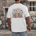 I Closed My Book To Be Here Floral Bookworm Reading Men's Back Print T-Shirt