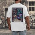 Color Graphic The Introvert Tarot Card Raglan Baseball Tee Men's Back Print T-Shirt