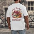 Cozy Readers Book Society Fall Autumn Floral Pumpkin Season Men's Back Print T-Shirt Cozy Readers Book Society Fall Autumn Floral Pumpkin Season Men's Back Print T-Shirt