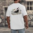 Cute Cat Flower Garden Book Kitty Reading Floral Men Women Girls Kids Men's Back Print T-Shirt