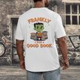 Cute Halloween Teacher Librarian Frankenstein Reading Books Men's Back Print T-Shirt