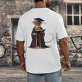 Cute Mouse Reading Book Graduation Men's Back Print T-Shirt Cute Mouse Reading Book Graduation Men's Back Print T-Shirt