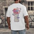 Cute Octopus Bookworm Fun Reading Tee For Book Lovers Men's Back Print T-Shirt