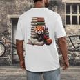 Cute Red Panda Reading Book Animal Bookworm Men's Back Print T-Shirt Cute Red Panda Reading Book Animal Bookworm Men's Back Print T-Shirt