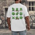 Cute Shamrock Reading St Patricks Day Teacher Book Lovers Men's Back Print T-Shirt Cute Shamrock Reading St Patricks Day Teacher Book Lovers Men's Back Print T-Shirt