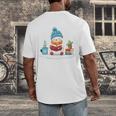 Cute Winter Cozy Snowman Reading Book Lovers Xmas Snowman Men's Back Print T-Shirt Cute Winter Cozy Snowman Reading Book Lovers Xmas Snowman Men's Back Print T-Shirt