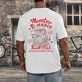 Dark Romance Reader Reading Monster Romance Book Club Men's Back Print T-Shirt