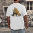 Dog Cooking The Books Men's Back Print T-Shirt