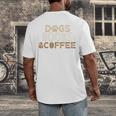 Dogs Books & Coffee Men's Back Print T-Shirt