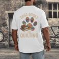 Dogs Books And Quilting Men's Back Print T-Shirt