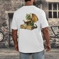 Dragon Bookworm Reading Book Graphic Men's Back Print T-Shirt