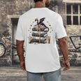 Dragon Hoard Of Books Reading Lover Cute Art Men's Back Print T-Shirt